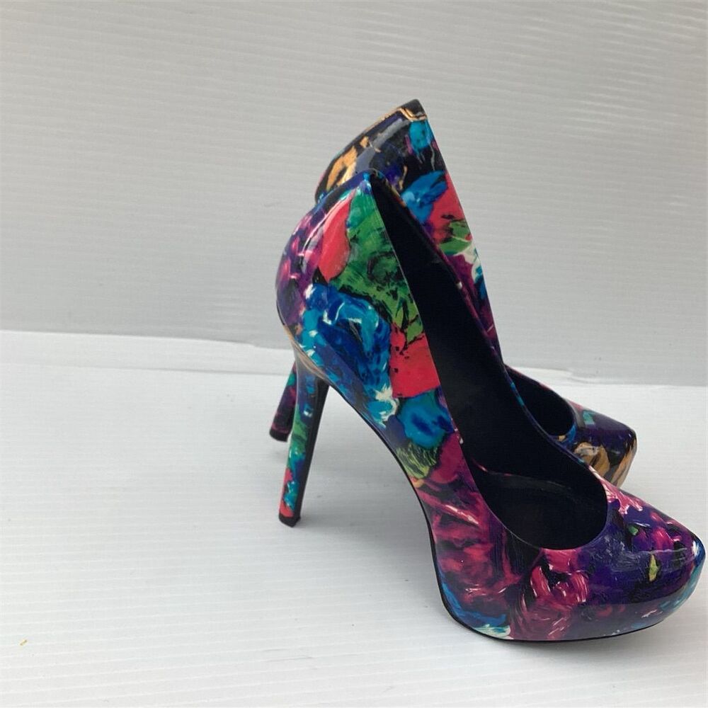Steve Madden Pink and Blue Platform Heels